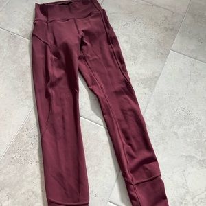 Maroon fast pace tight lululemon 28”